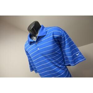 Nike Golf Polo Dri Fit Performance Striped Short Sleeve Athletic Mens Size XL